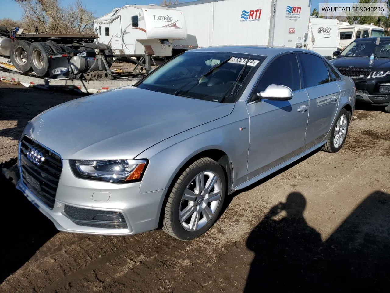 2014 Audi A4 Premium Plus VIN: WAUFFAFL5EN043286 Lot: 79281774