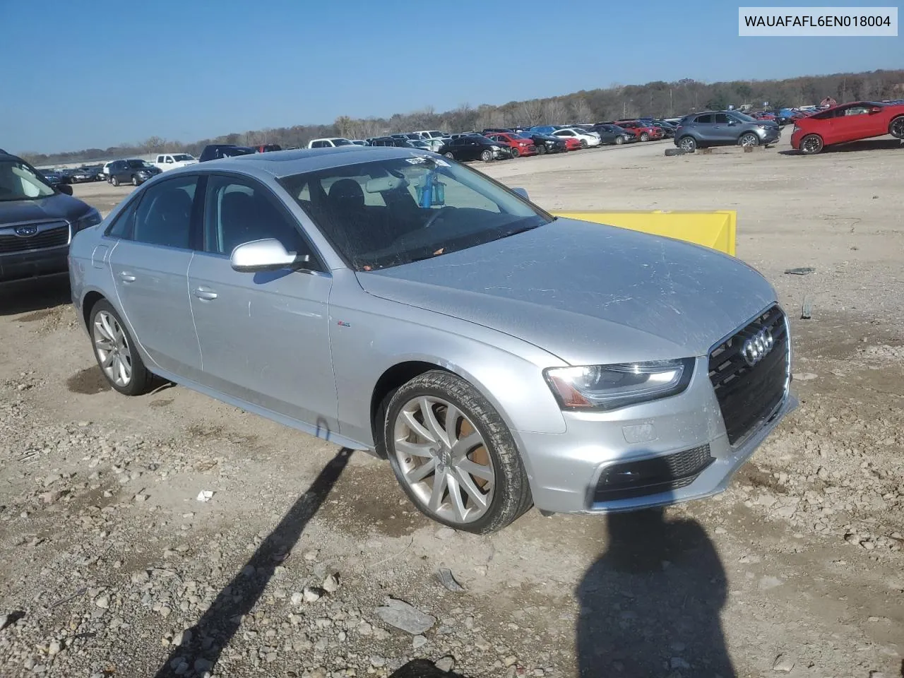 2014 Audi A4 Premium VIN: WAUAFAFL6EN018004 Lot: 79569614