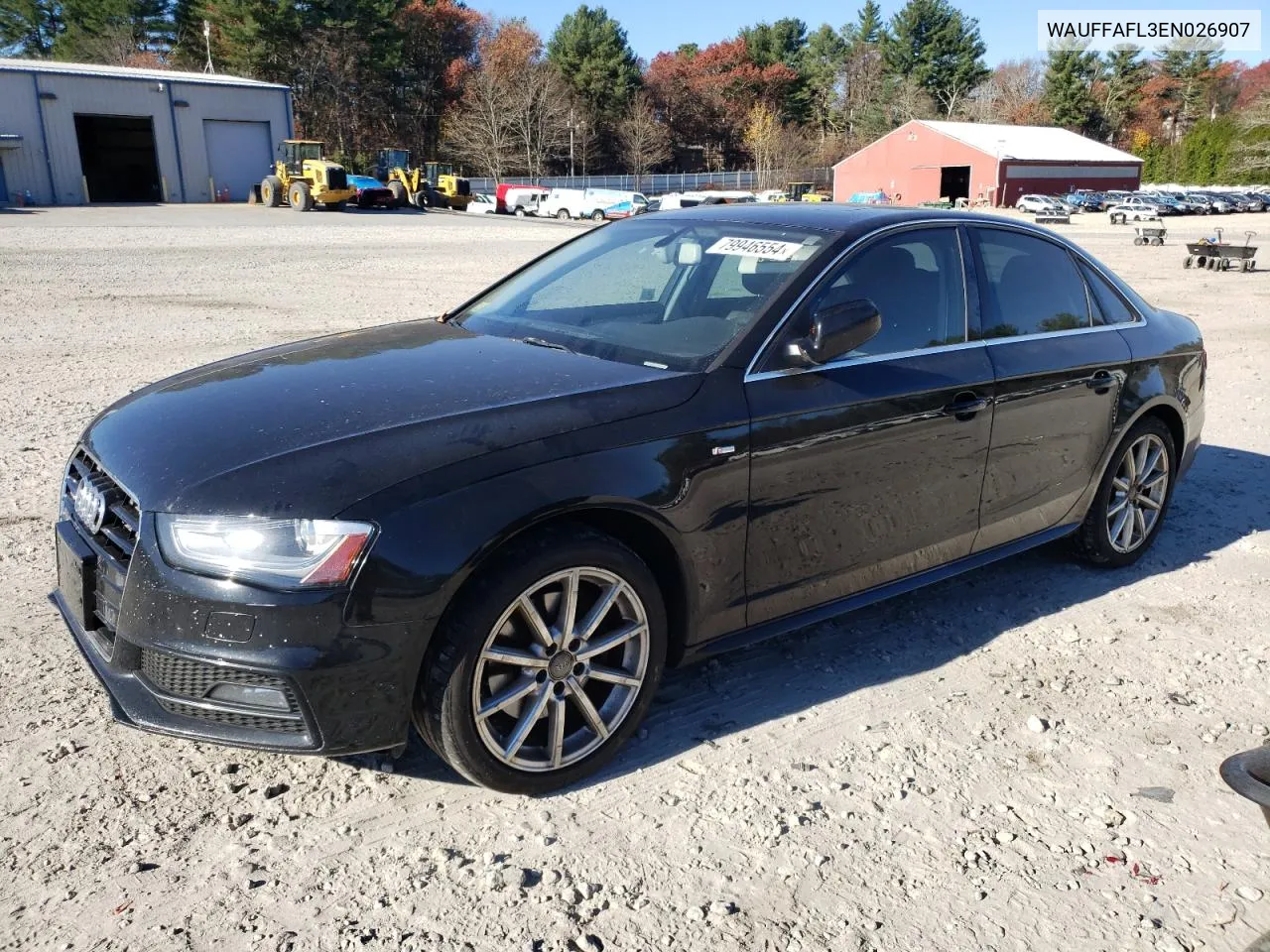 2014 Audi A4 Premium Plus VIN: WAUFFAFL3EN026907 Lot: 79946554