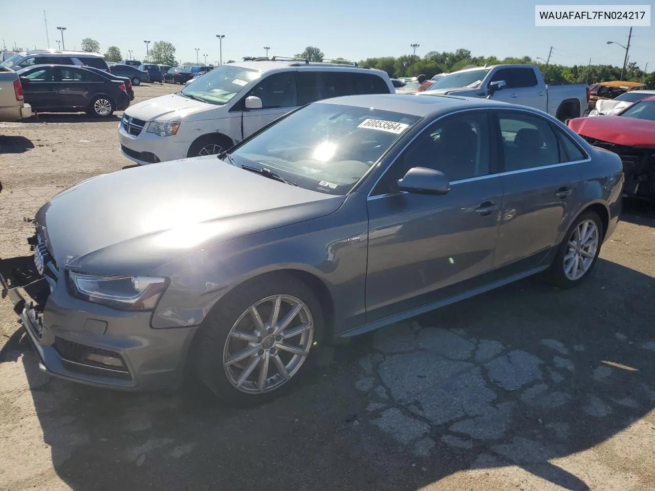 2015 Audi A4 Premium VIN: WAUAFAFL7FN024217 Lot: 60853564