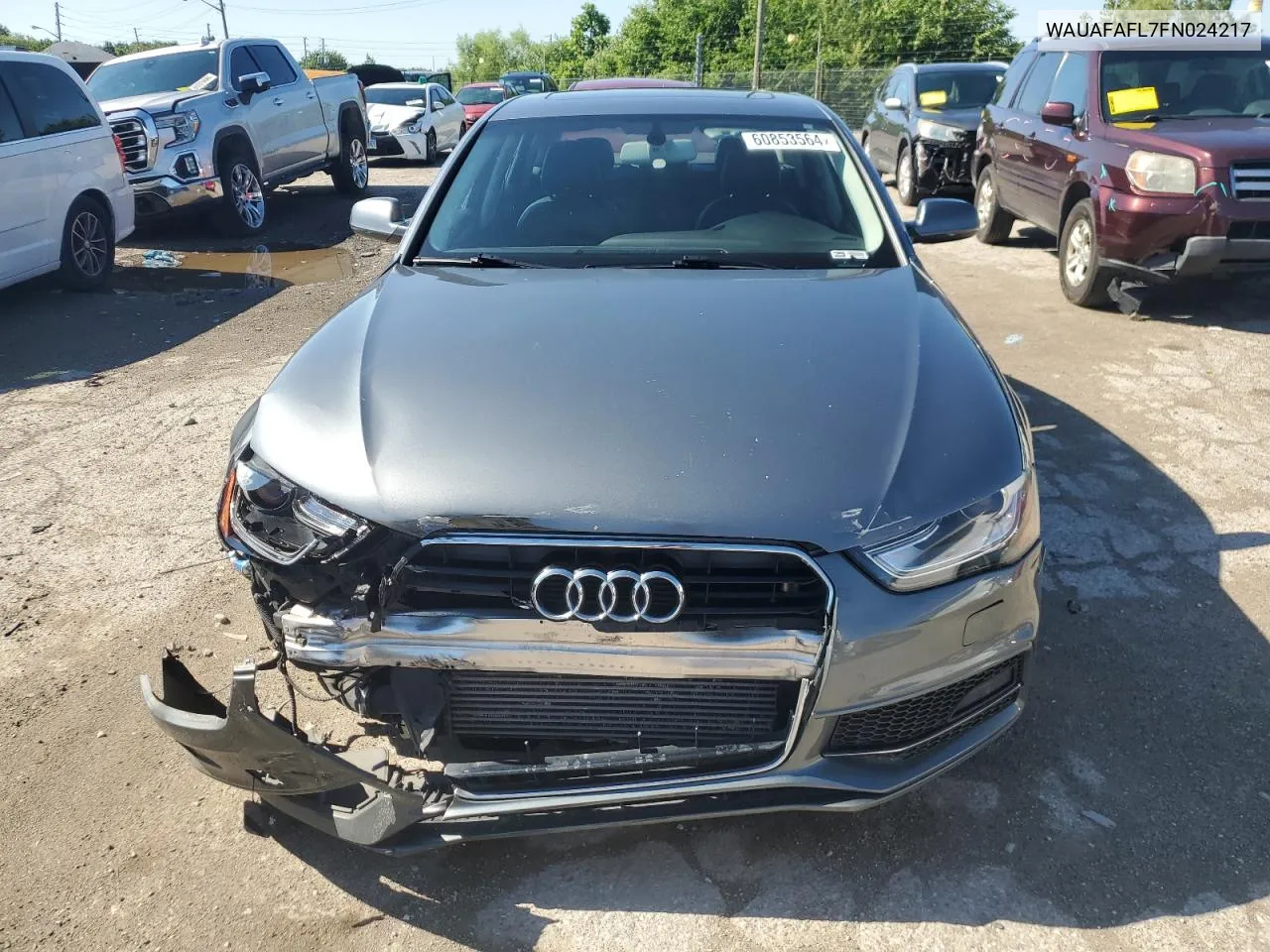 2015 Audi A4 Premium VIN: WAUAFAFL7FN024217 Lot: 60853564