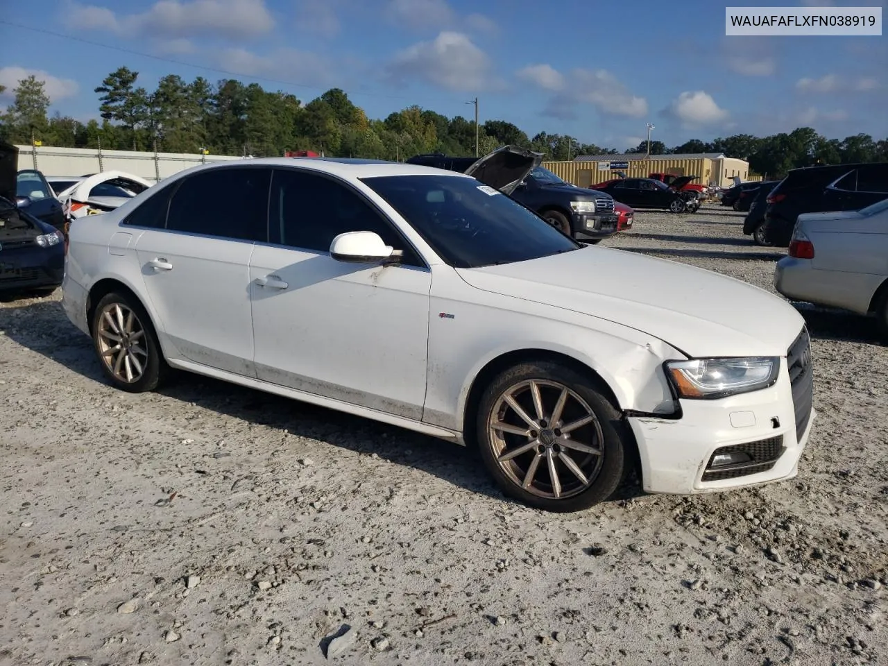 2015 Audi A4 Premium VIN: WAUAFAFLXFN038919 Lot: 71865224