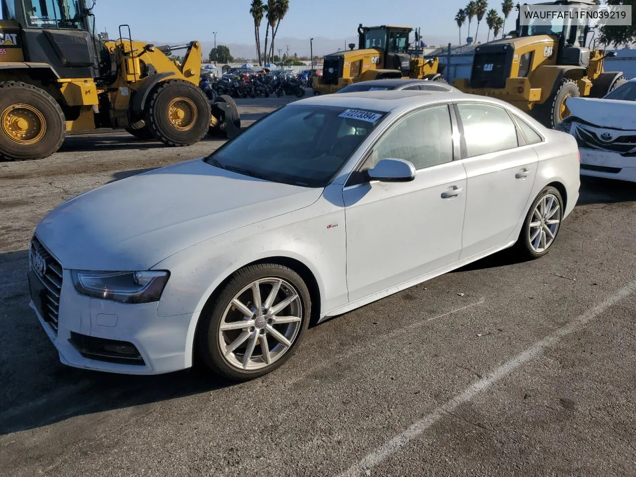 2015 Audi A4 Premium Plus VIN: WAUFFAFL1FN039219 Lot: 72273394