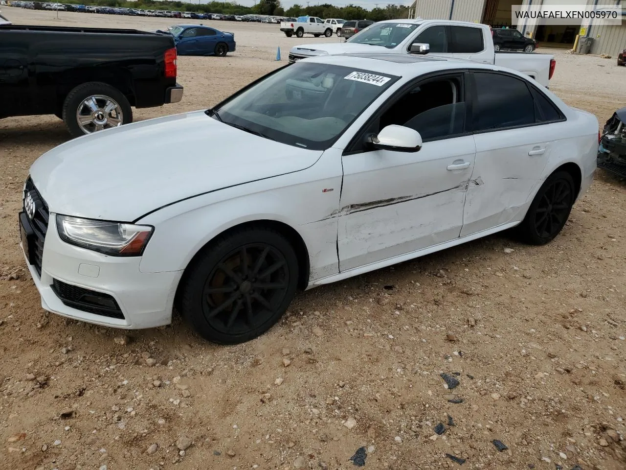 2015 Audi A4 Premium VIN: WAUAFAFLXFN005970 Lot: 75038244