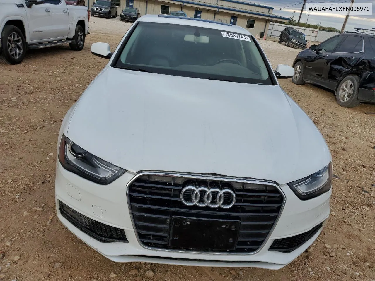 2015 Audi A4 Premium VIN: WAUAFAFLXFN005970 Lot: 75038244