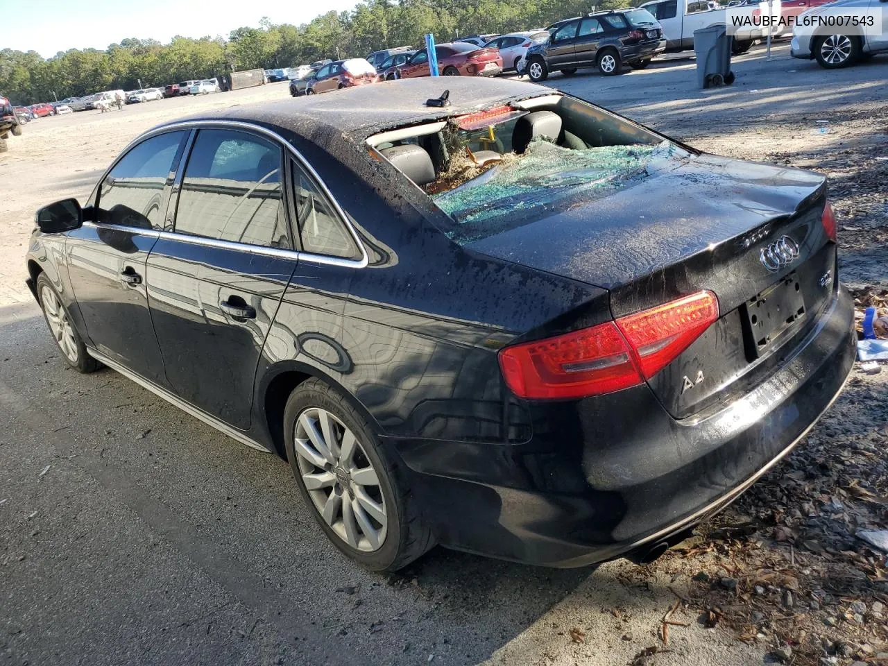 2015 Audi A4 Premium VIN: WAUBFAFL6FN007543 Lot: 75088894