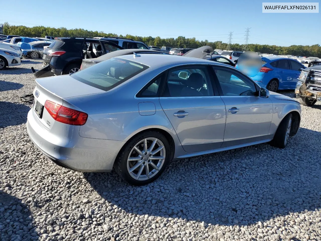 2015 Audi A4 Premium Plus VIN: WAUFFAFLXFN026131 Lot: 76437594