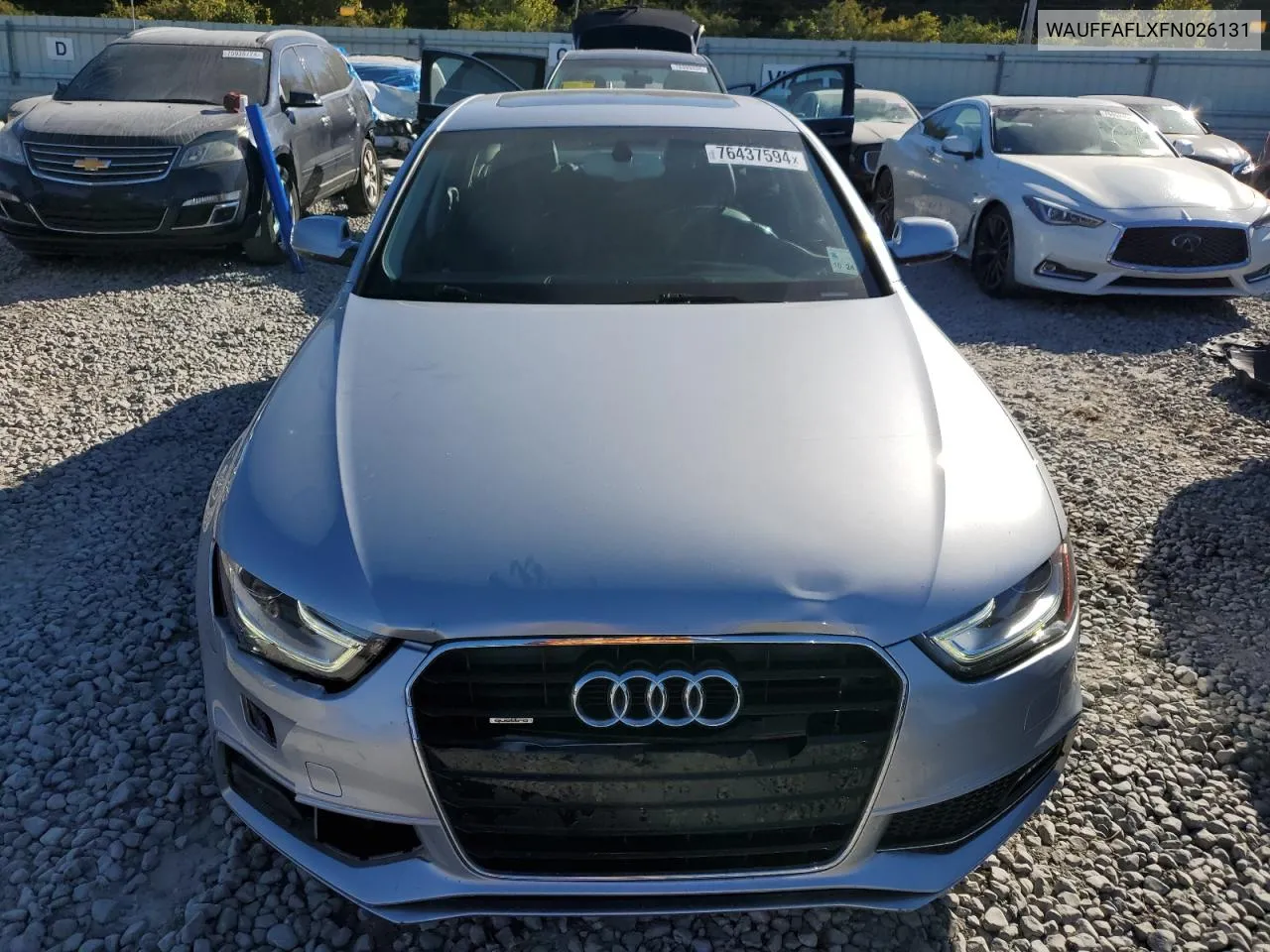 2015 Audi A4 Premium Plus VIN: WAUFFAFLXFN026131 Lot: 76437594