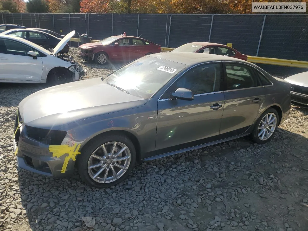 2015 Audi A4 Premium VIN: WAUBFAFL0FN037976 Lot: 78109234