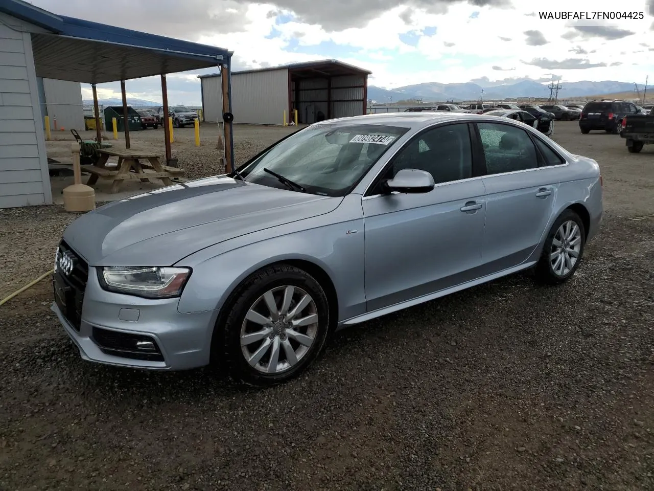 2015 Audi A4 Premium VIN: WAUBFAFL7FN004425 Lot: 80982474