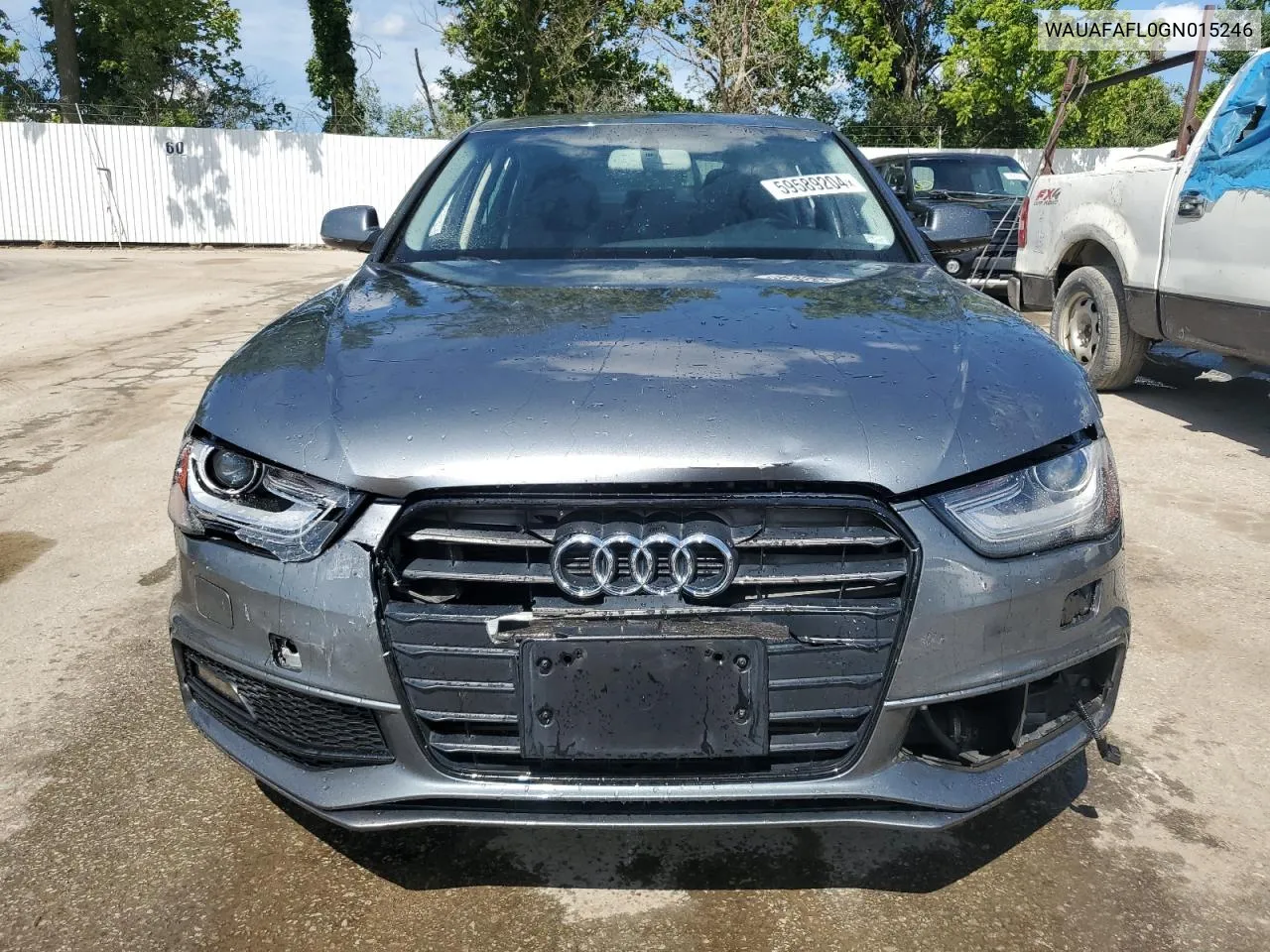 2016 Audi A4 Premium S-Line VIN: WAUAFAFL0GN015246 Lot: 59589204