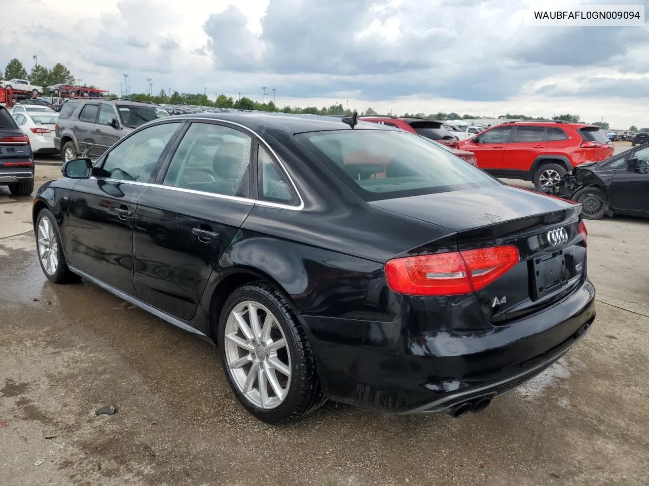 WAUBFAFL0GN009094 2016 Audi A4 Premium S-Line