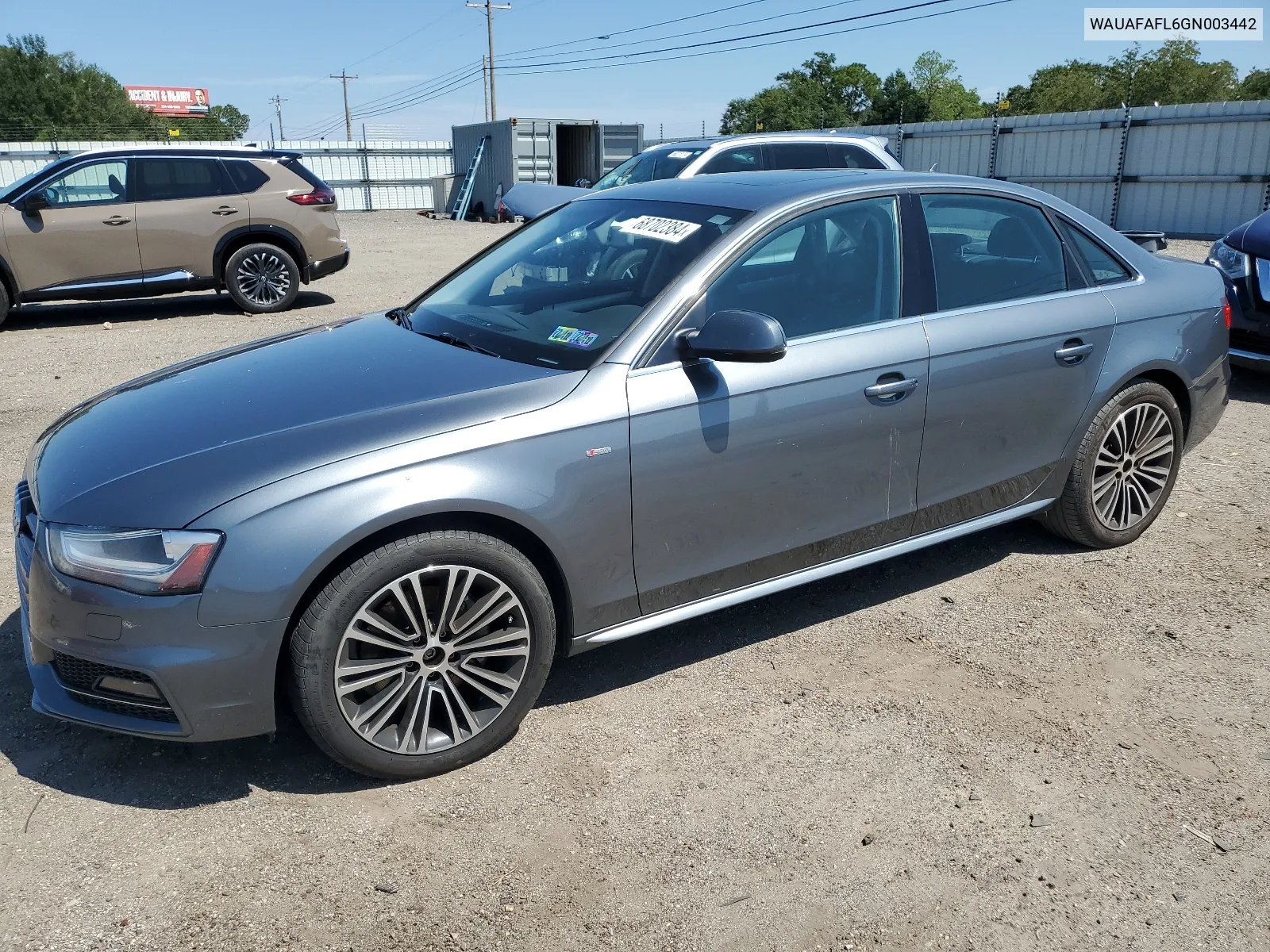 2016 Audi A4 Premium S-Line VIN: WAUAFAFL6GN003442 Lot: 68702384