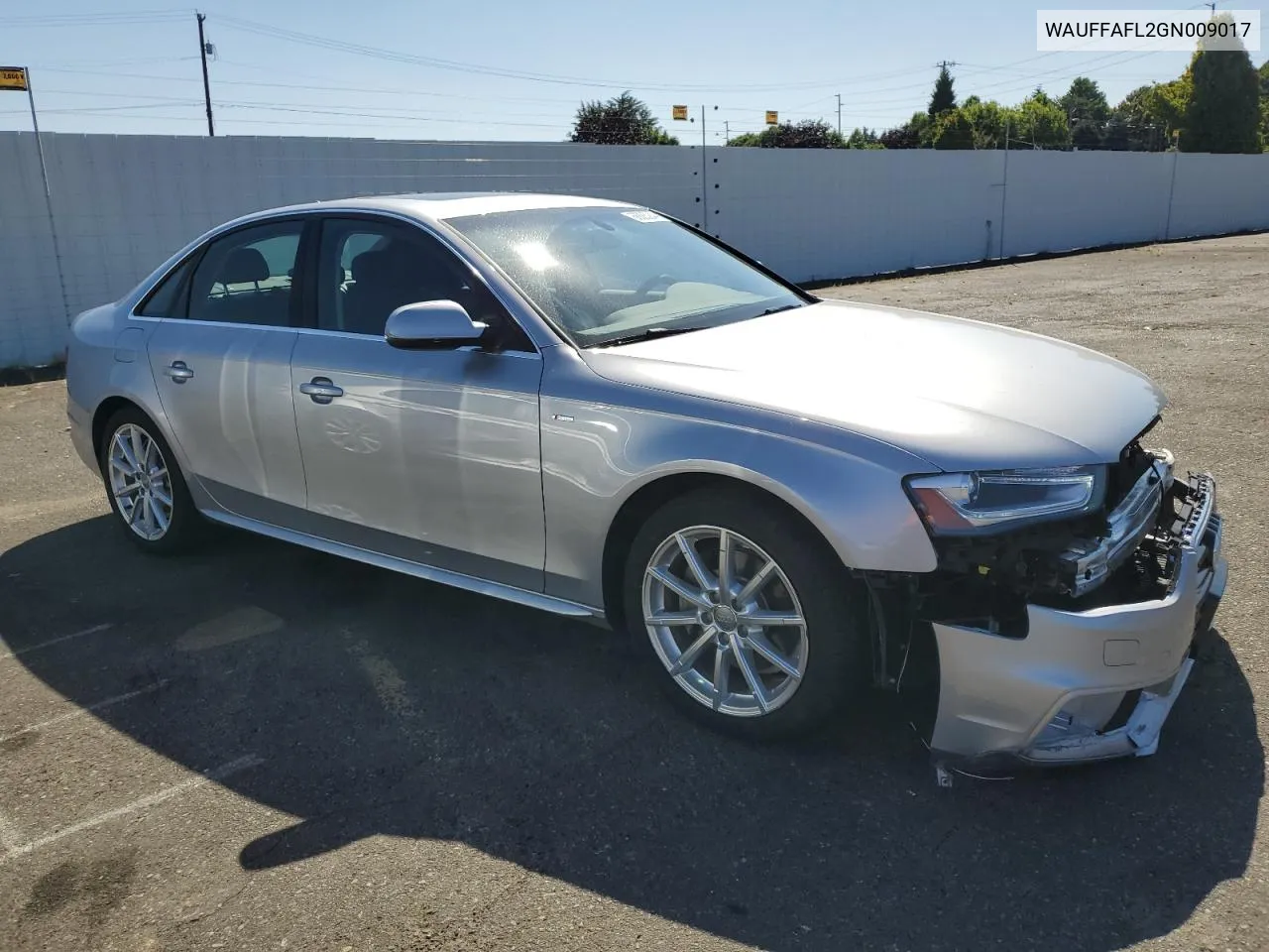 2016 Audi A4 Premium Plus S-Line VIN: WAUFFAFL2GN009017 Lot: 68885244