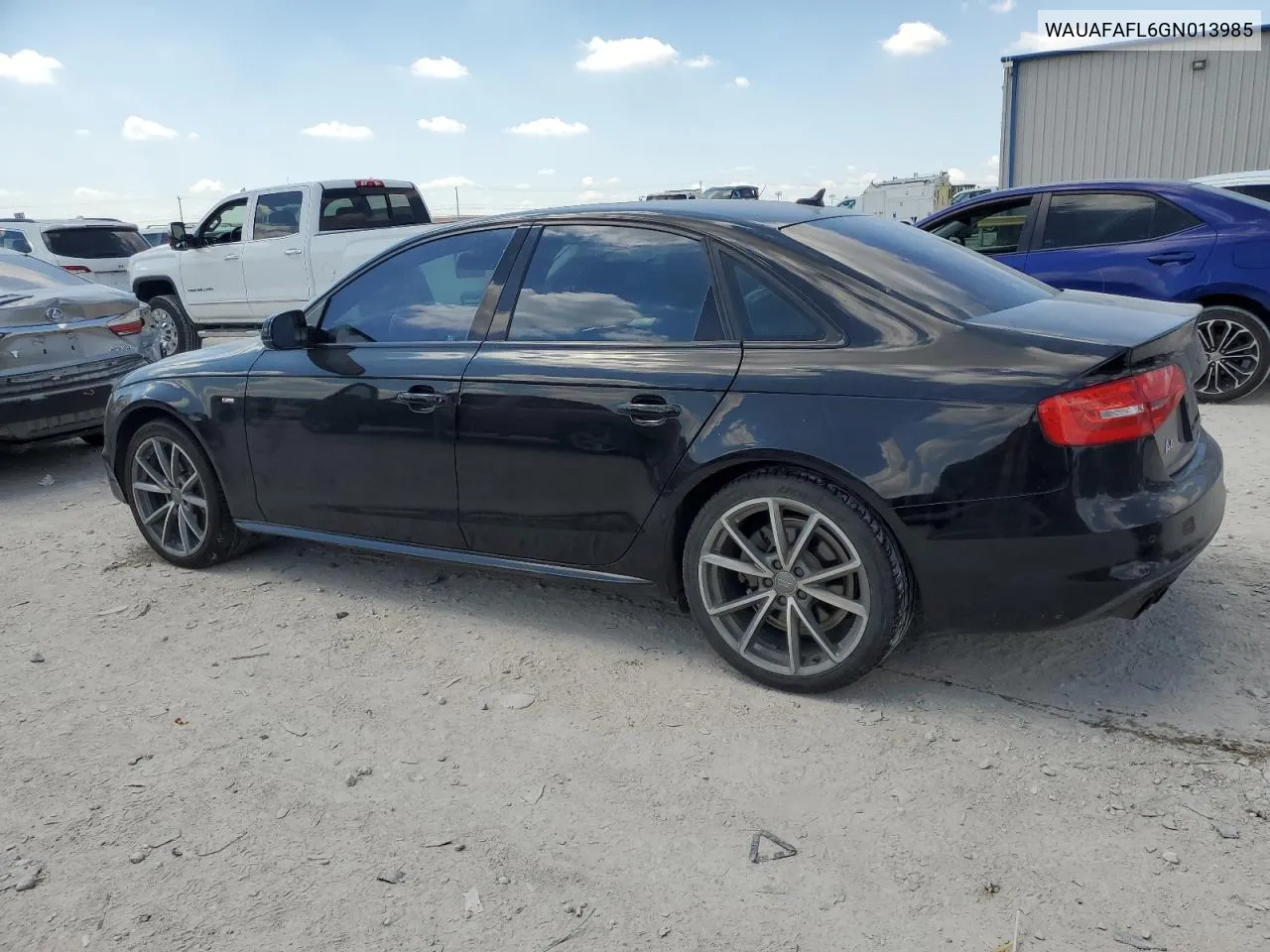 2016 Audi A4 Premium S-Line VIN: WAUAFAFL6GN013985 Lot: 71998744