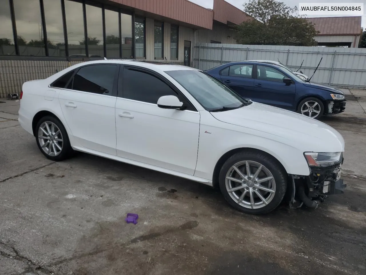 2016 Audi A4 Premium S-Line VIN: WAUBFAFL5GN004845 Lot: 72693074