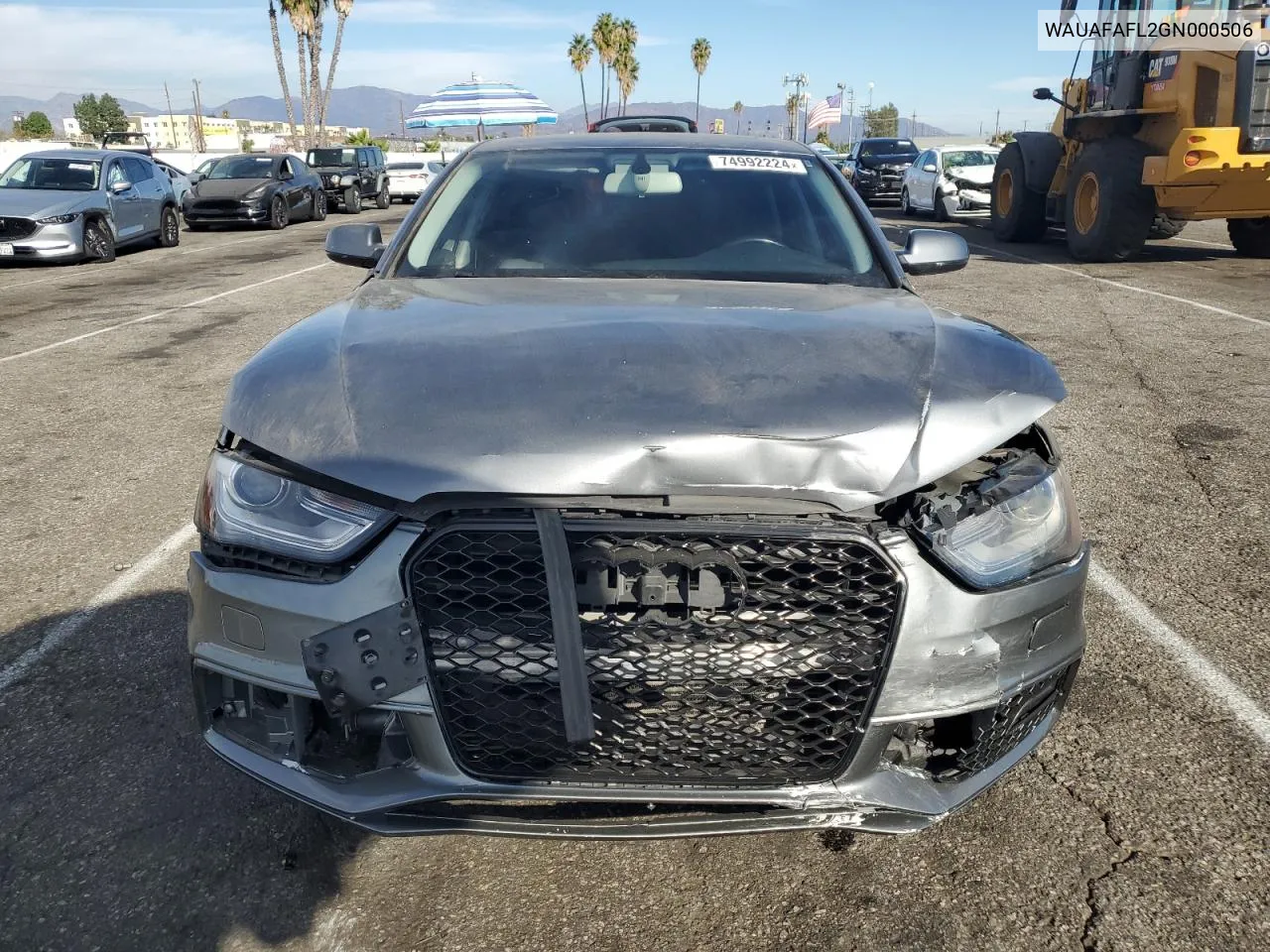 2016 Audi A4 Premium S-Line VIN: WAUAFAFL2GN000506 Lot: 74992224