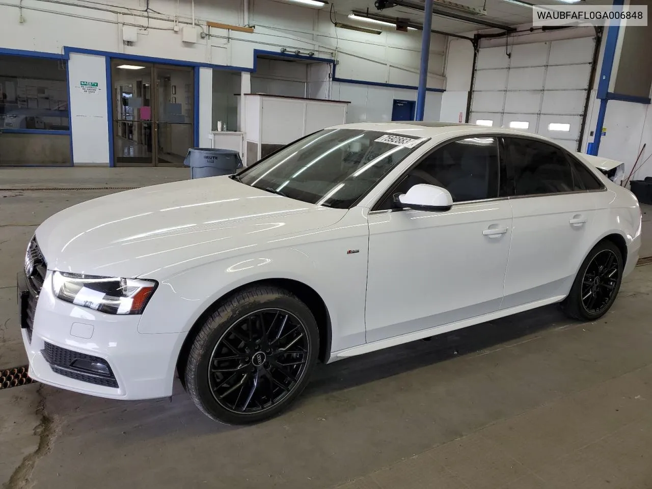 2016 Audi A4 Premium S-Line VIN: WAUBFAFL0GA006848 Lot: 75928834