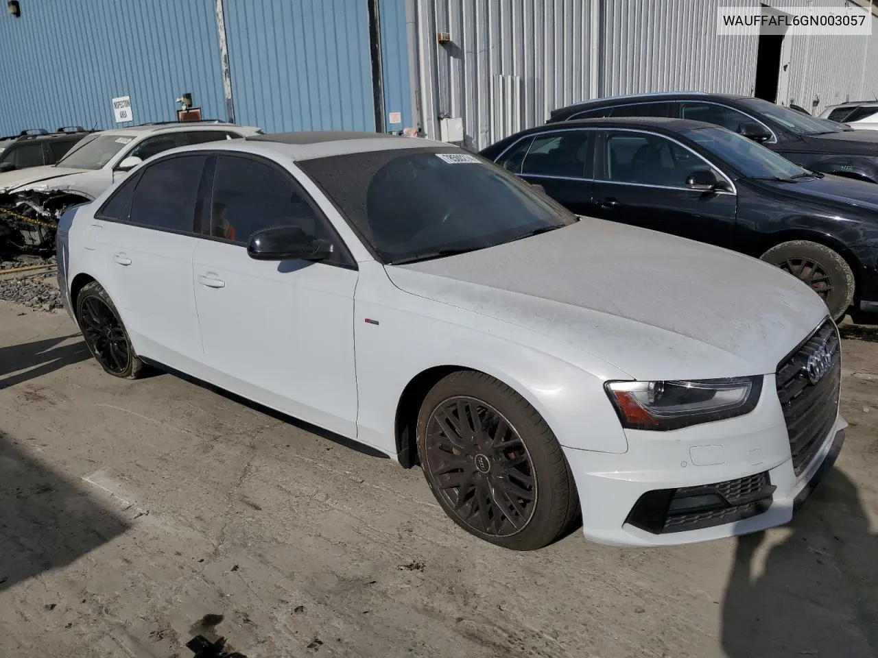 2016 Audi A4 Premium Plus S-Line VIN: WAUFFAFL6GN003057 Lot: 78500274