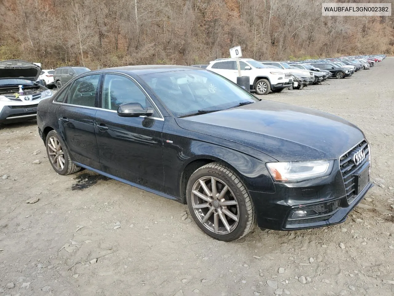 2016 Audi A4 Premium S-Line VIN: WAUBFAFL3GN002382 Lot: 81214594