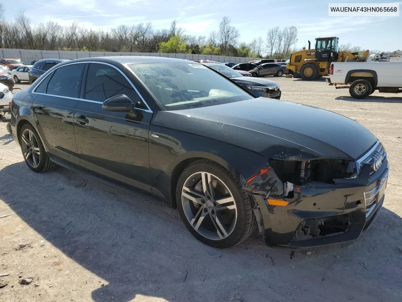 2017 Audi A4 Premium Plus VIN: WAUENAF43HN065668 Lot: 46722184