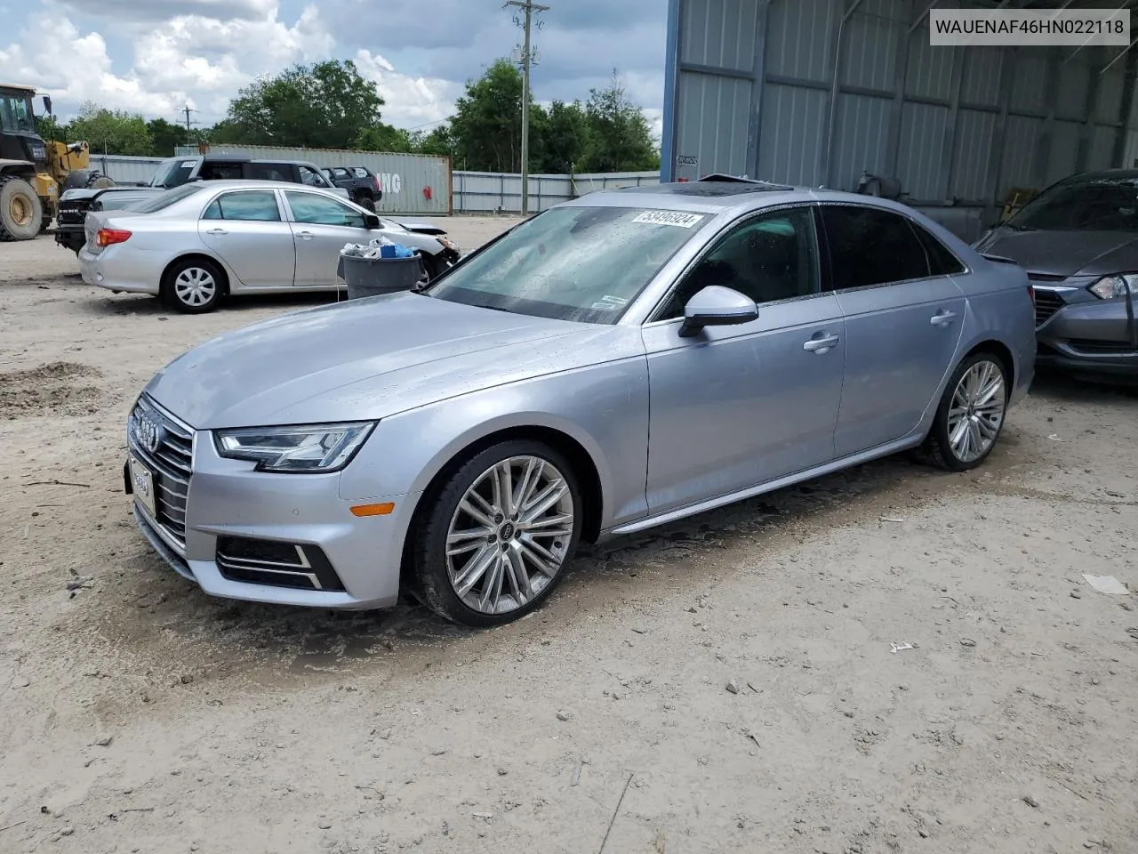 2017 Audi A4 Premium Plus VIN: WAUENAF46HN022118 Lot: 53496924