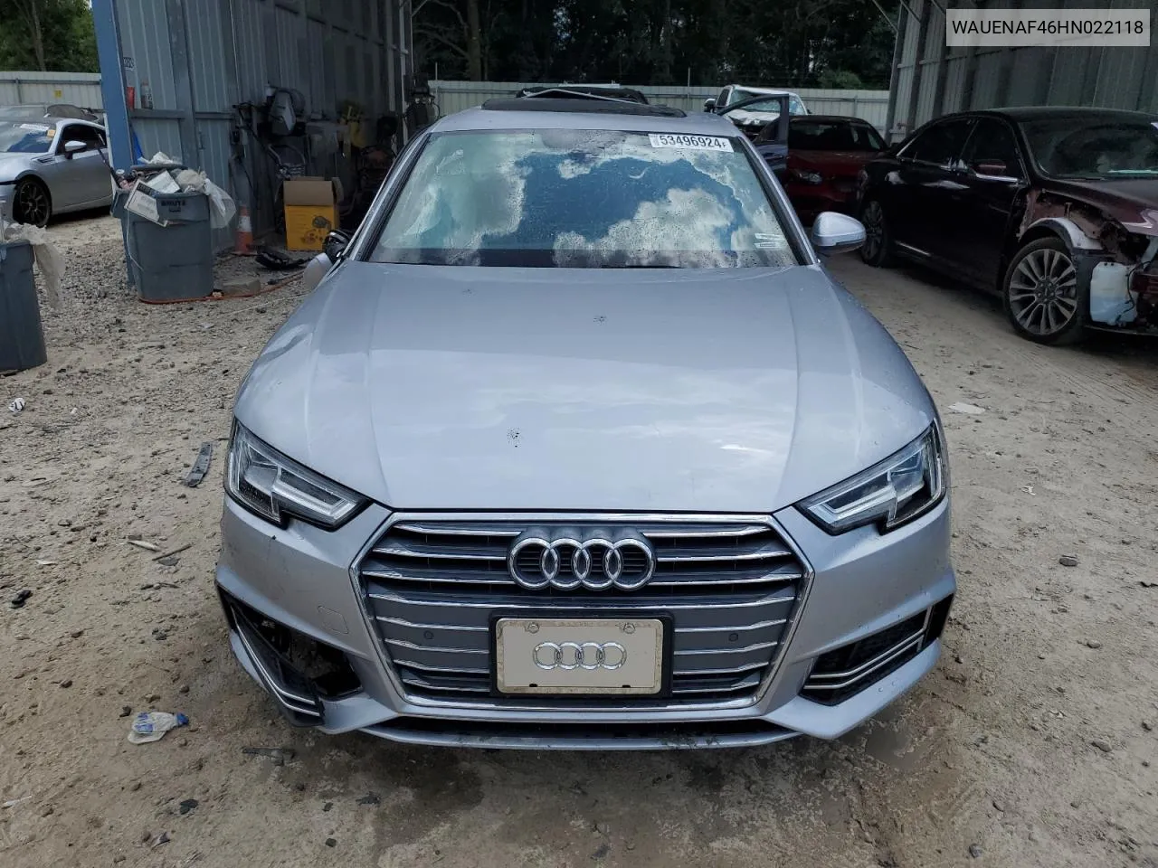 2017 Audi A4 Premium Plus VIN: WAUENAF46HN022118 Lot: 53496924