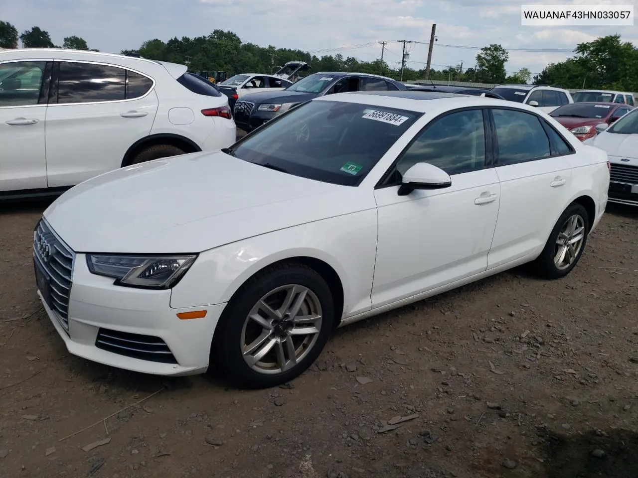 WAUANAF43HN033057 2017 Audi A4 Premium