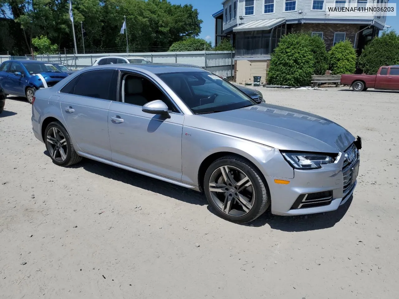 2017 Audi A4 Premium Plus VIN: WAUENAF41HN036203 Lot: 57016454