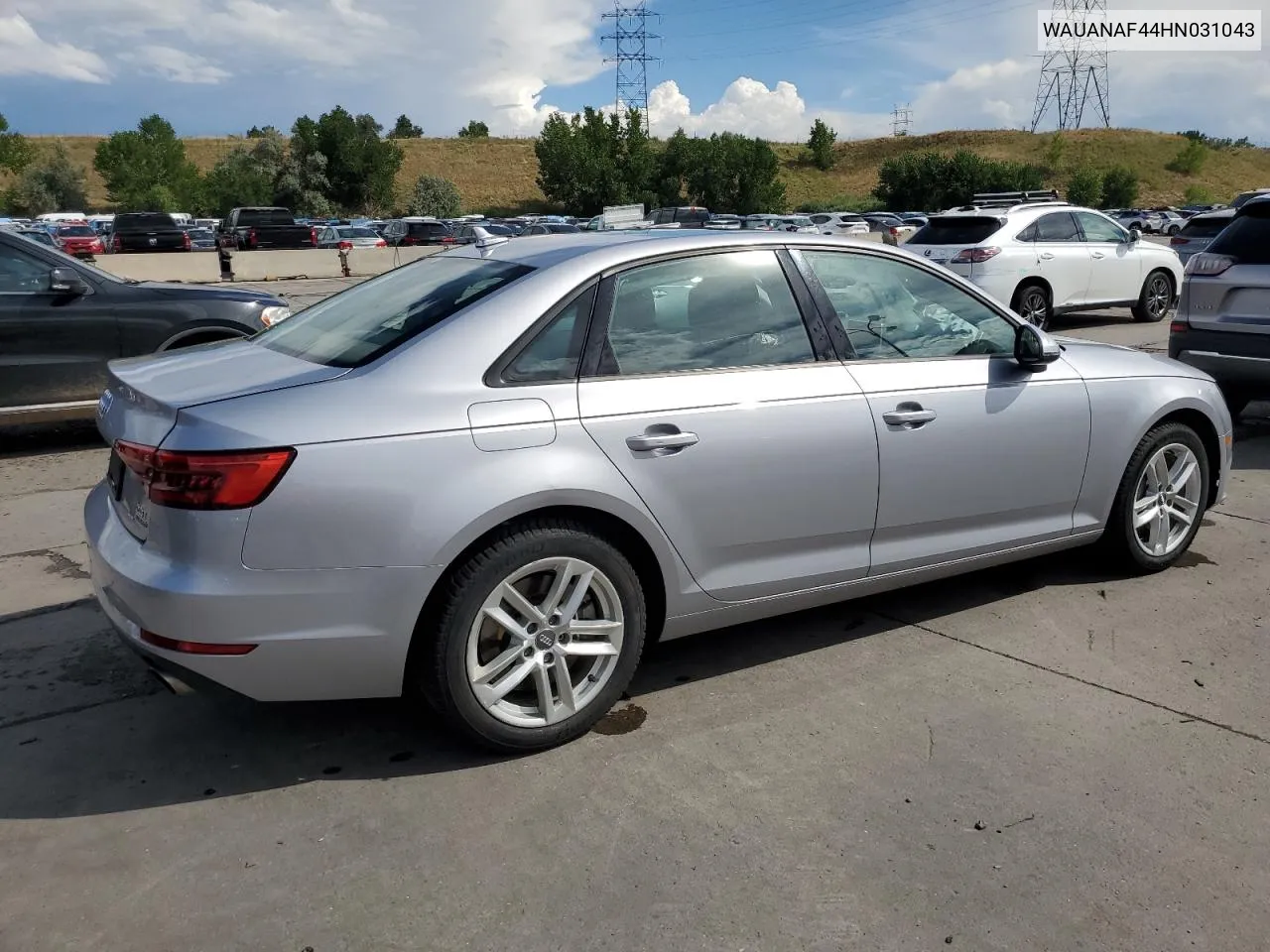 WAUANAF44HN031043 2017 Audi A4 Premium