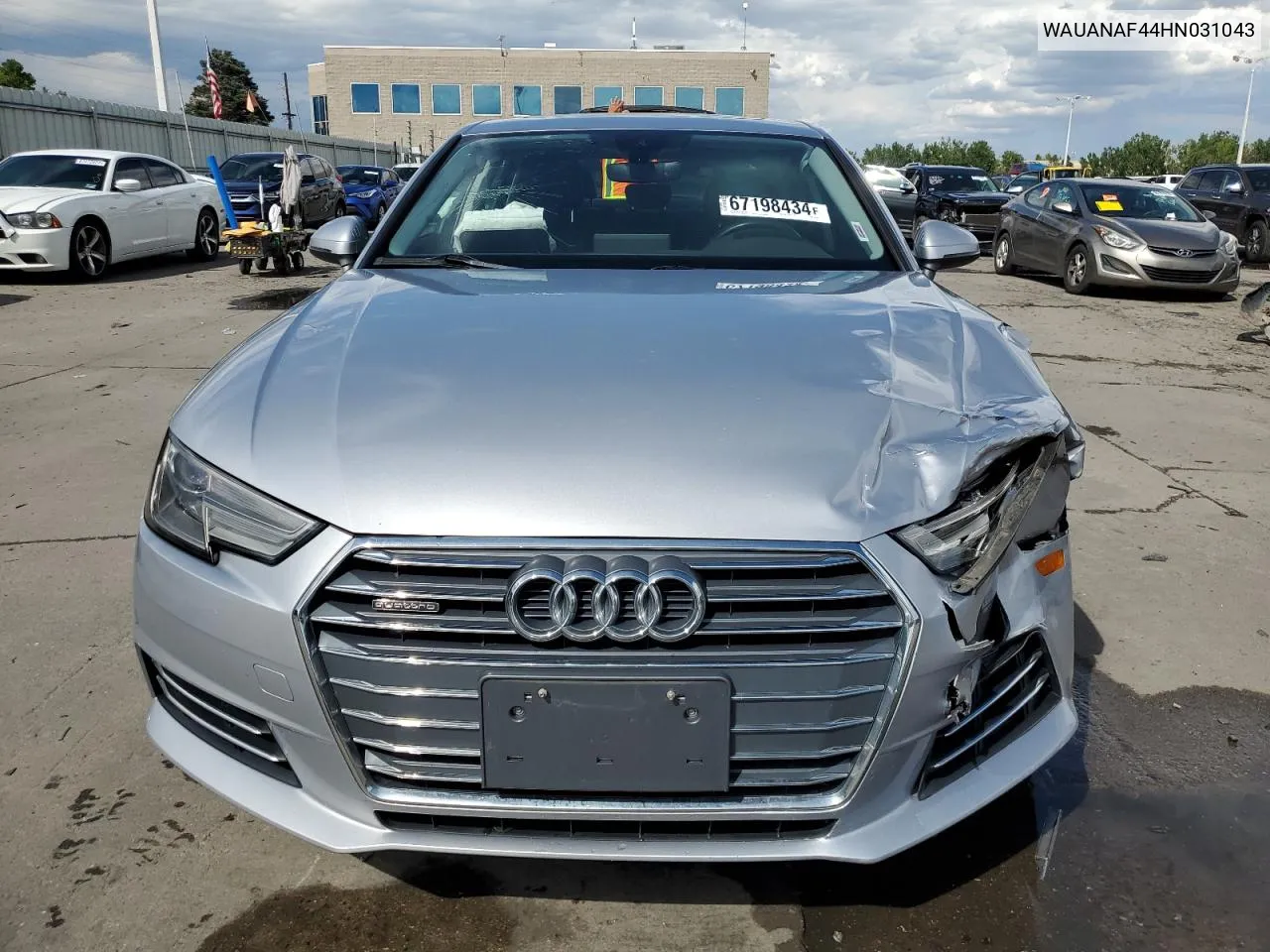 2017 Audi A4 Premium VIN: WAUANAF44HN031043 Lot: 67198434