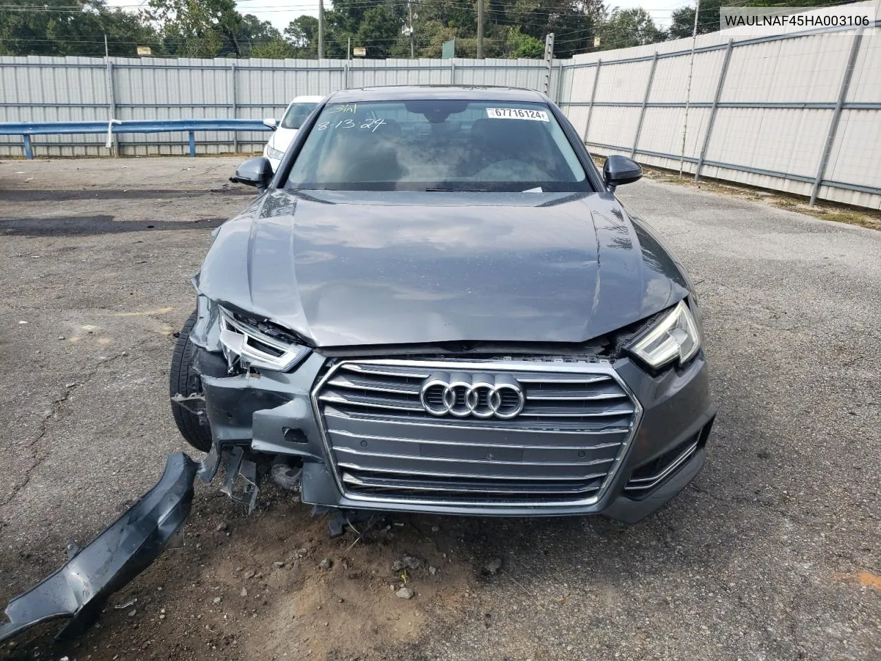 WAULNAF45HA003106 2017 Audi A4 Premium Plus