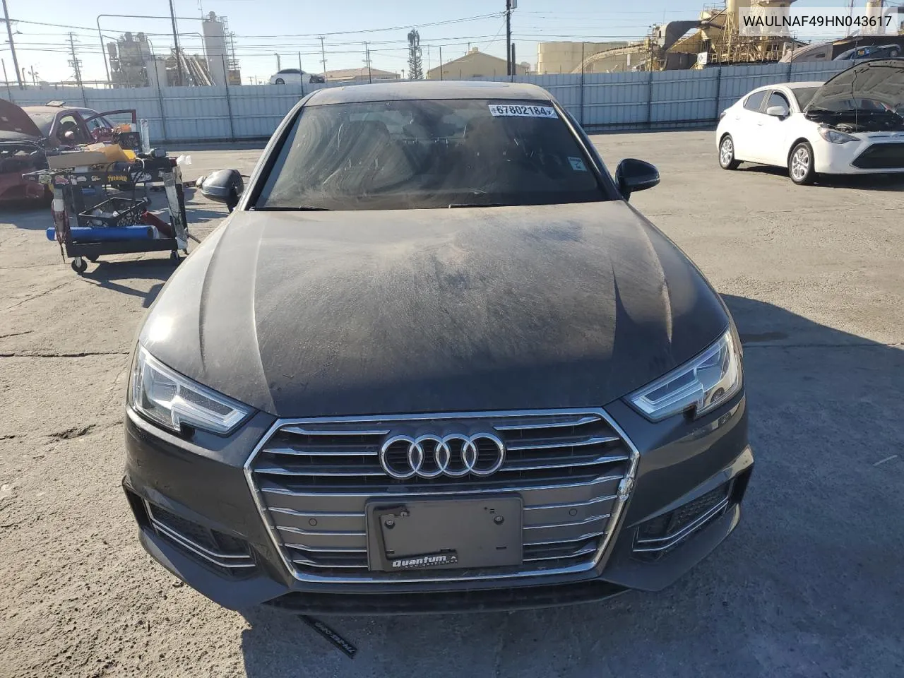 2017 Audi A4 Premium Plus VIN: WAULNAF49HN043617 Lot: 67802184