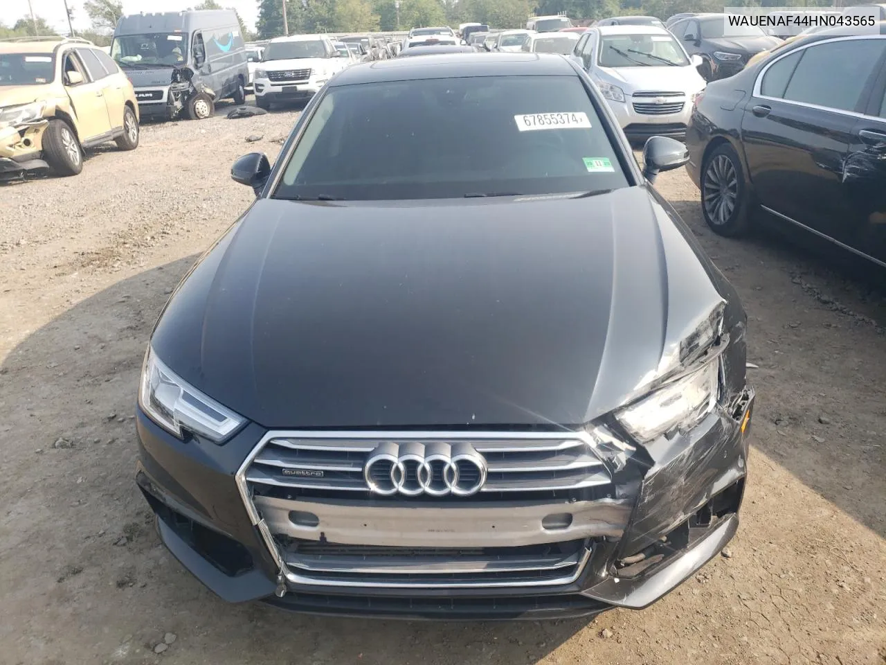 2017 Audi A4 Premium Plus VIN: WAUENAF44HN043565 Lot: 67855374