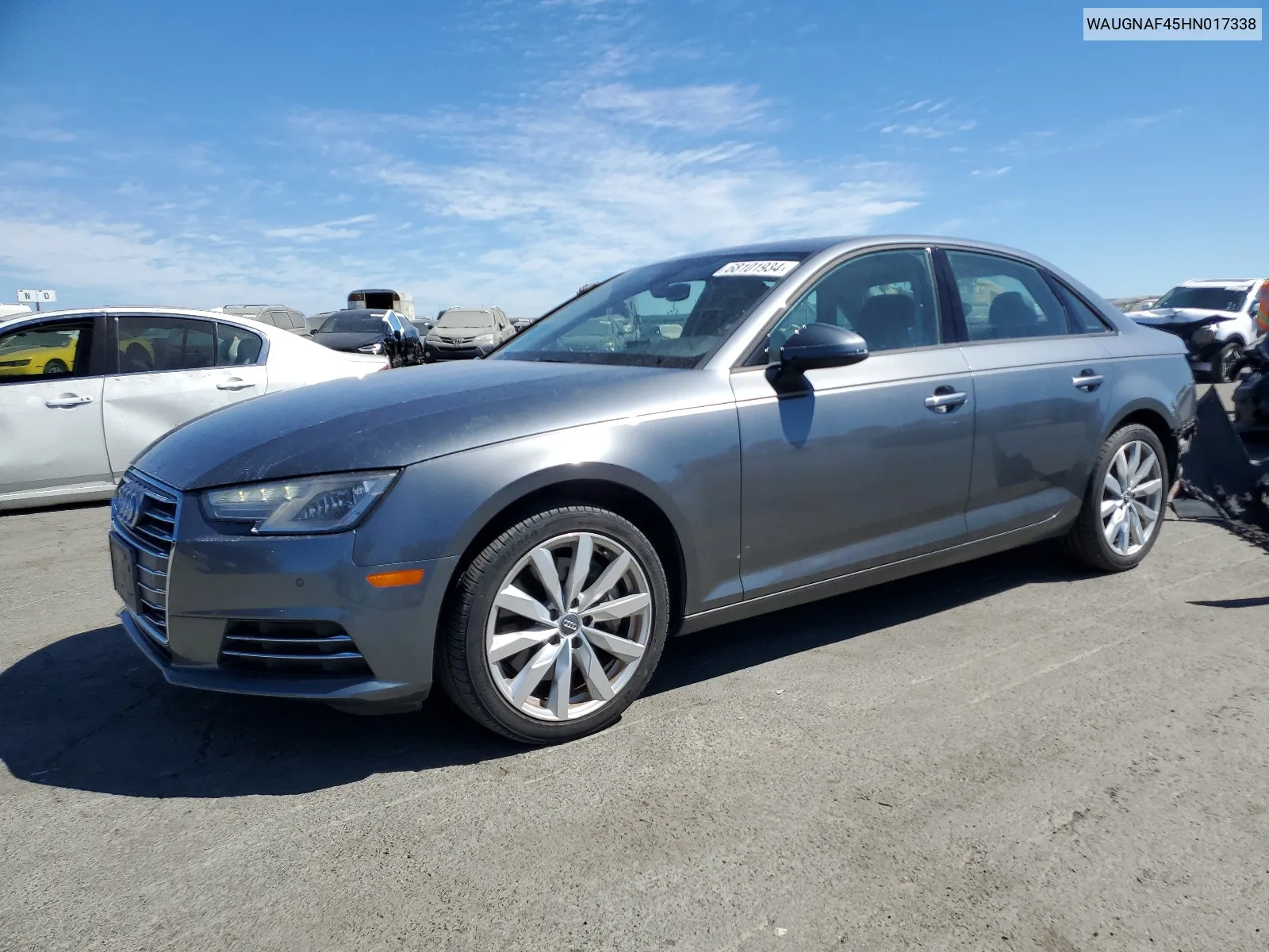 2017 Audi A4 Premium VIN: WAUGNAF45HN017338 Lot: 68101934