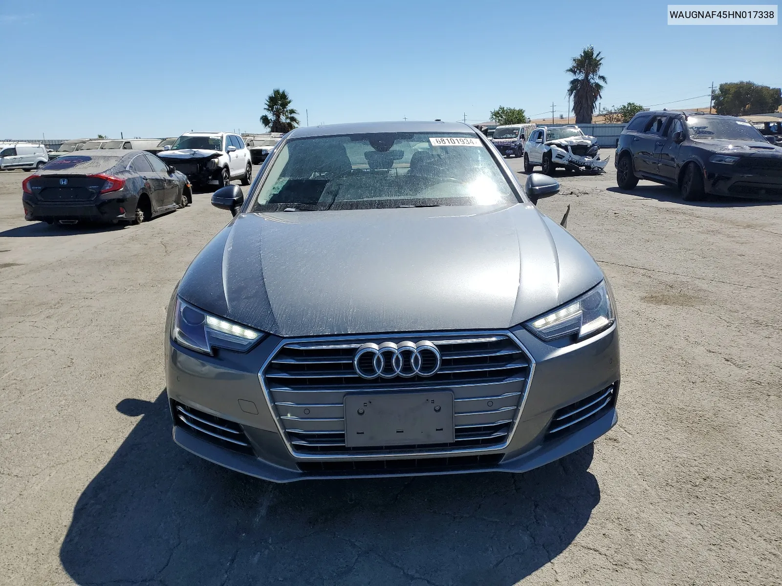 2017 Audi A4 Premium VIN: WAUGNAF45HN017338 Lot: 68101934