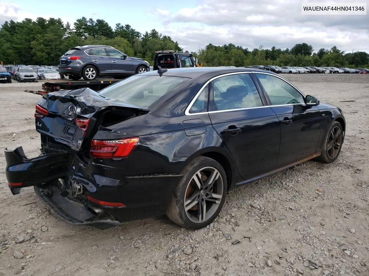 2017 Audi A4 Premium Plus VIN: WAUENAF44HN041346 Lot: 68215974