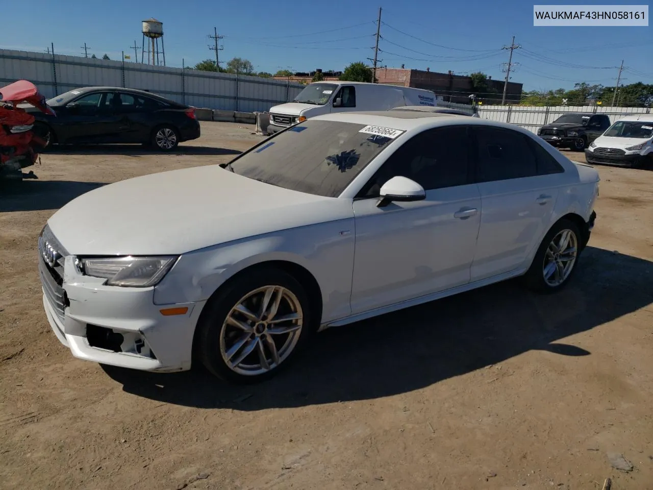 WAUKMAF43HN058161 2017 Audi A4 Ultra Premium