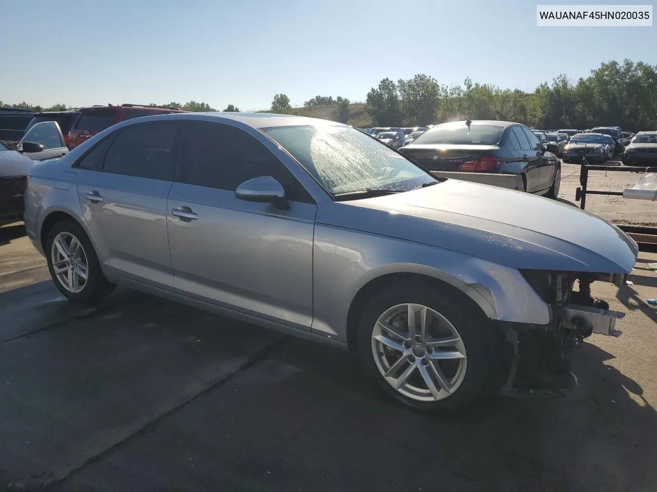 WAUANAF45HN020035 2017 Audi A4 Premium