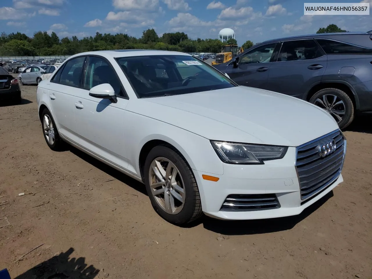 2017 Audi A4 Premium VIN: WAUGNAF46HN056357 Lot: 69270914