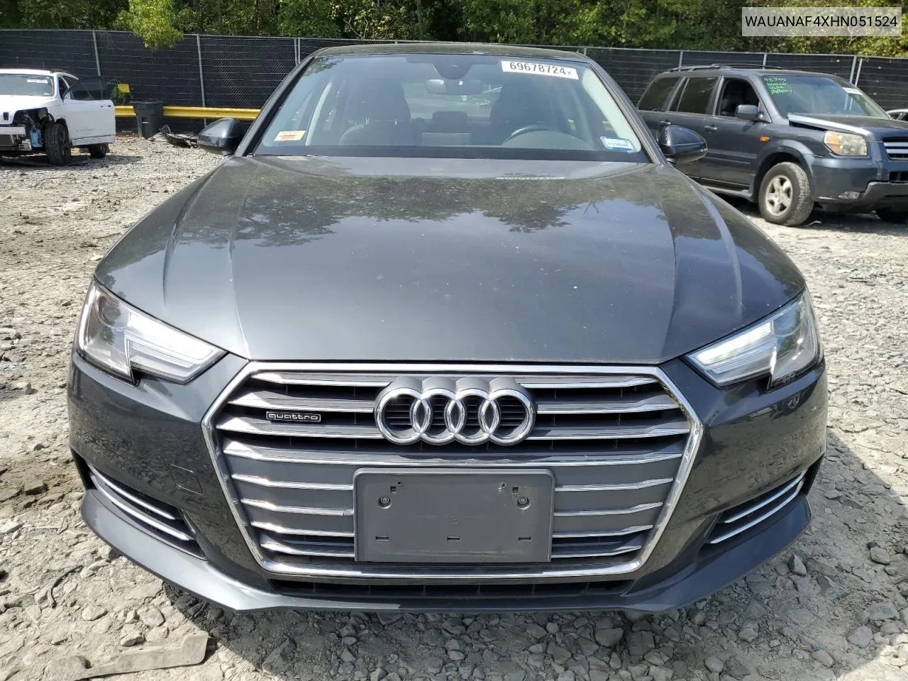 2017 Audi A4 Premium VIN: WAUANAF4XHN051524 Lot: 69678724