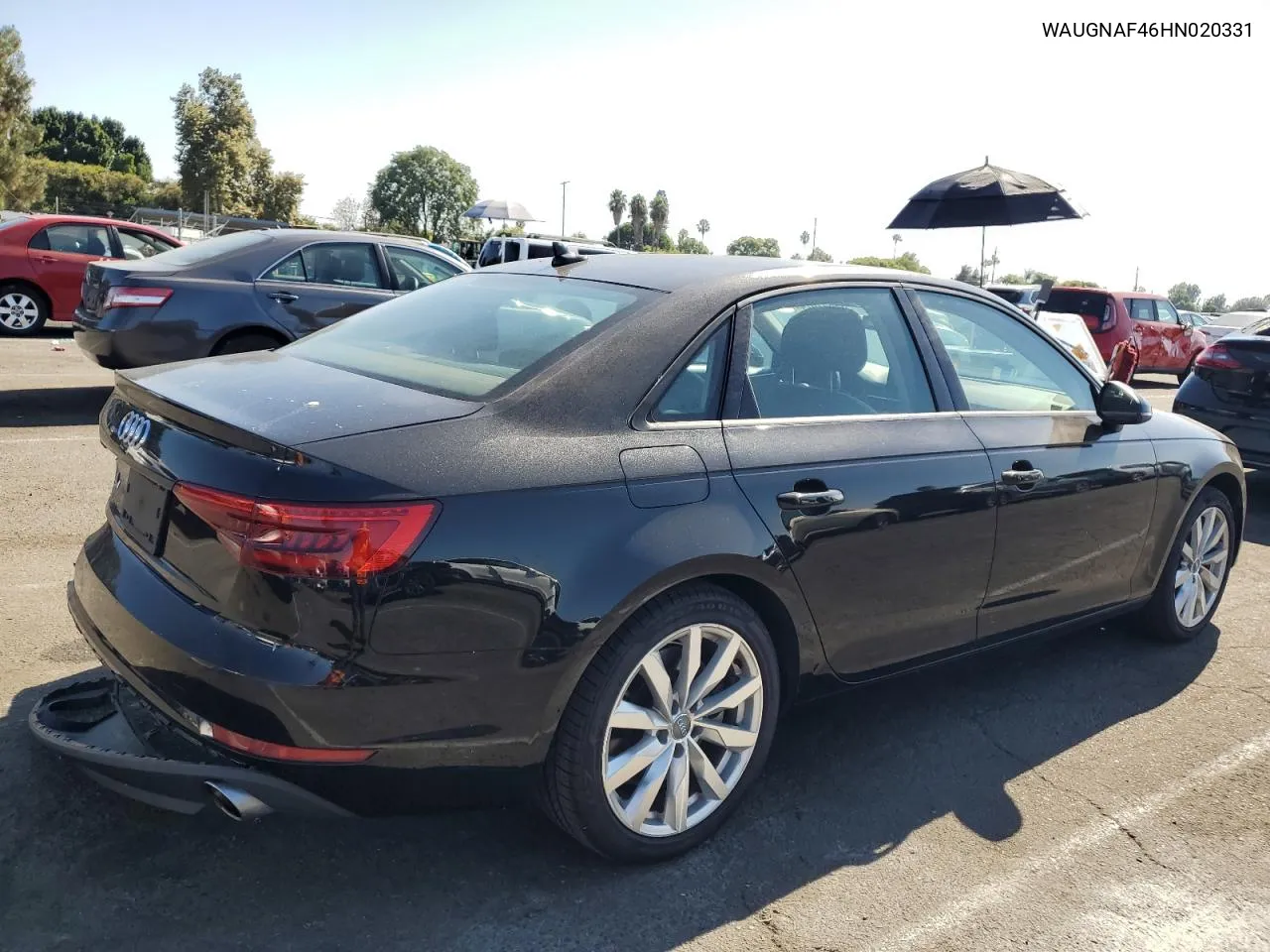 WAUGNAF46HN020331 2017 Audi A4 Premium