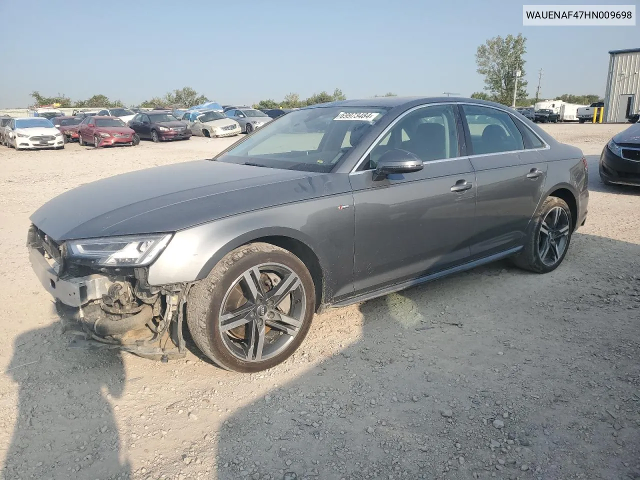 WAUENAF47HN009698 2017 Audi A4 Premium Plus