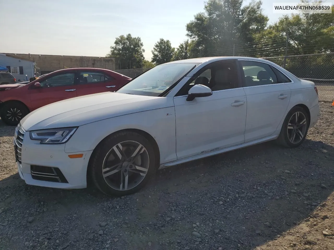 2017 Audi A4 Premium Plus VIN: WAUENAF47HN068539 Lot: 70570844