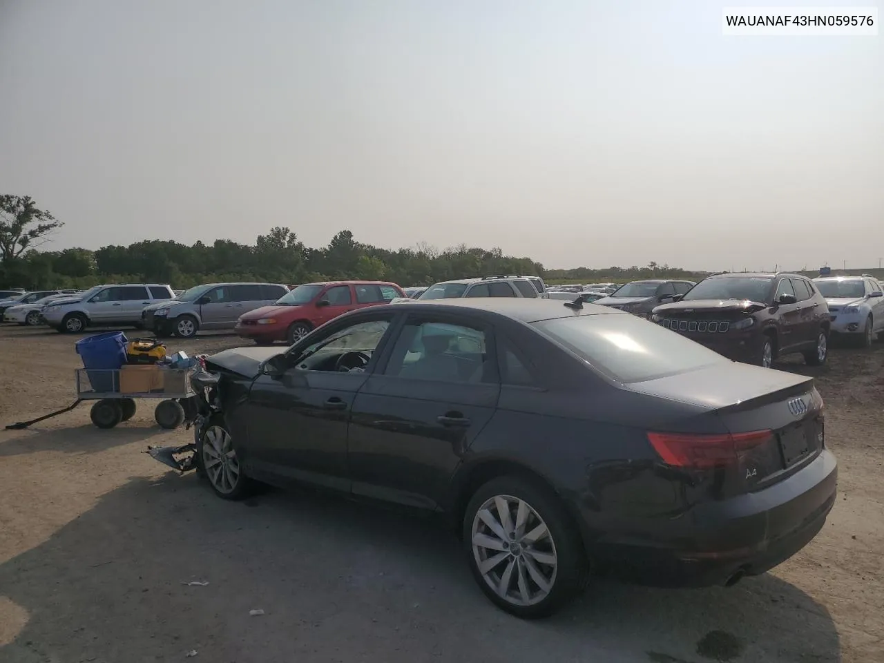 WAUANAF43HN059576 2017 Audi A4 Premium