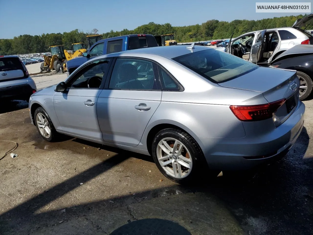 WAUANAF48HN031031 2017 Audi A4 Premium