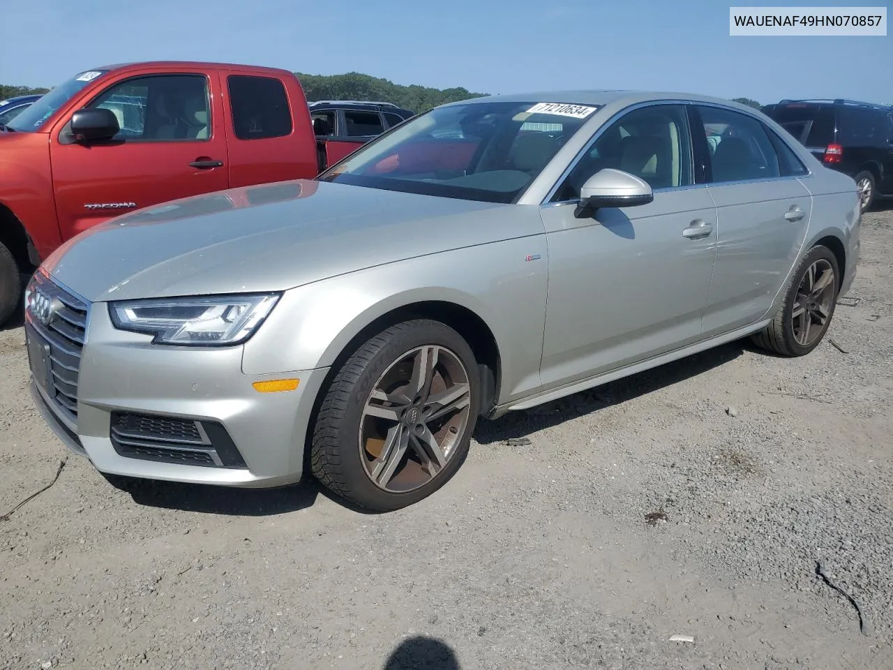 2017 Audi A4 Premium Plus VIN: WAUENAF49HN070857 Lot: 71210634