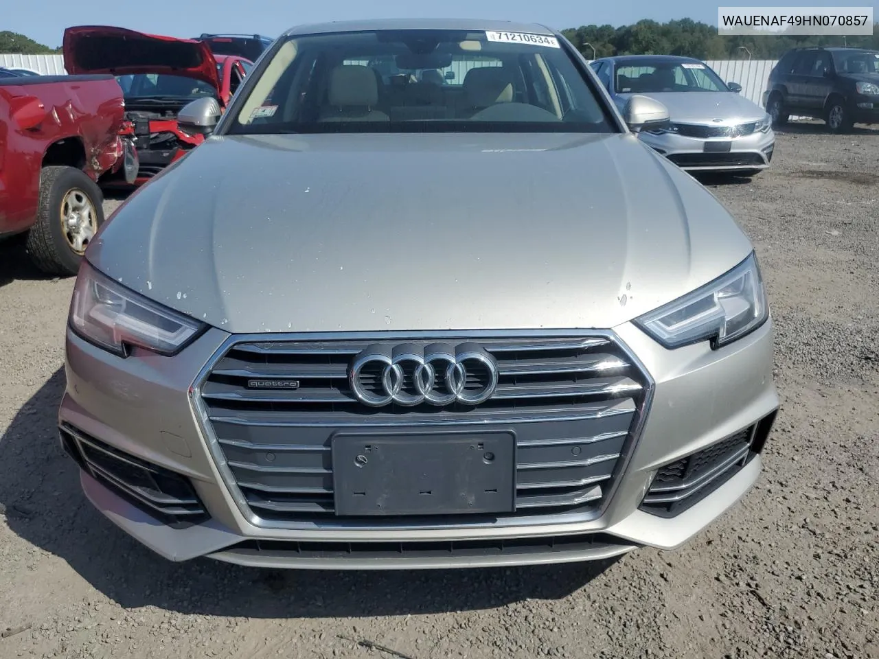 2017 Audi A4 Premium Plus VIN: WAUENAF49HN070857 Lot: 71210634