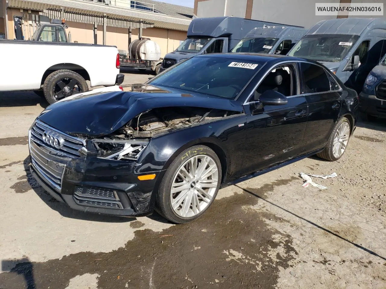 2017 Audi A4 Premium Plus VIN: WAUENAF42HN036016 Lot: 71831654