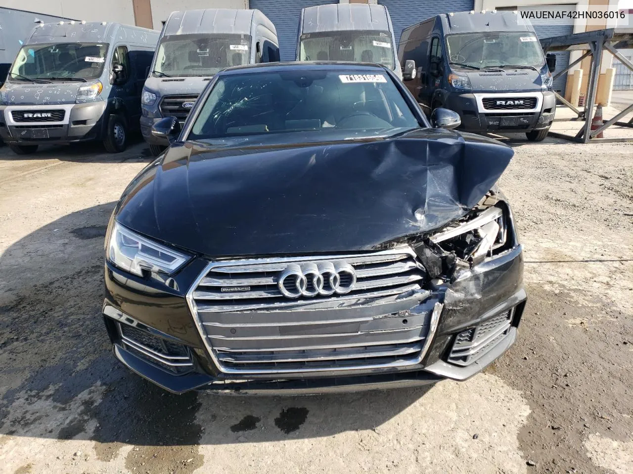 2017 Audi A4 Premium Plus VIN: WAUENAF42HN036016 Lot: 71831654